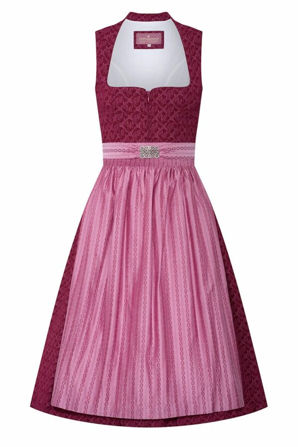 Dirndl lang 85 cm dunkelrot altrosa Nicoletta 009179