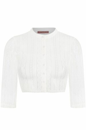 Dirndlbluse Spitze creme Stretch Sarah 013751