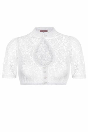 Dirndlbluse Spitze weiß Belinda 011108