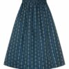 Dirndlschürze midi 70 cm dunkelblau creme 013103