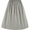 Dirndlschürze midi 70 cm grau gestreift 015917