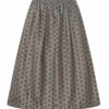 Dirndlschürze midi 70 cm grau rot 013099