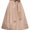 Dirndlschürze midi 70 cm taupe gestreift Nelly 013773