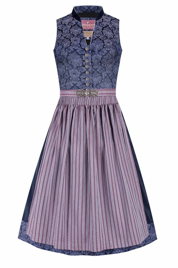 Midi Dirndl 65 cm blau beere Magda 010052 - limitiert