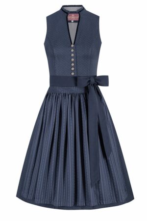 Midi Dirndl 65 cm nachtblau gemustert Ella 014821