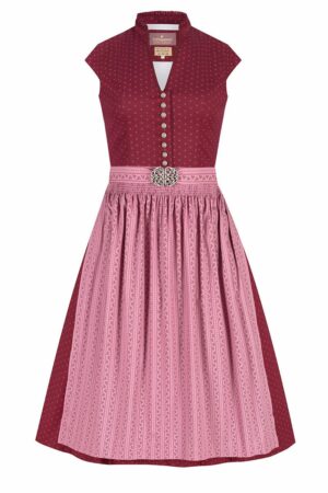 Midi Dirndl 65 cm rot altrosa Stretch Pia 010390 - limitiert