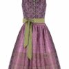 Midi Dirndl 65cm aubergine gemustert lila Nadia 005606
