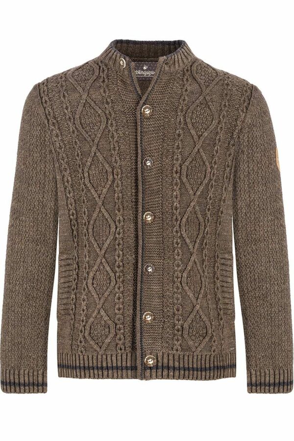 Trachten Strickjacke braun Fredi 013726