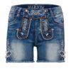 Damen Trachtenjeans kurz blau Stretch Franziska 005130