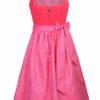Midi Dirndl 65 cm pink Samt Zoey 016827