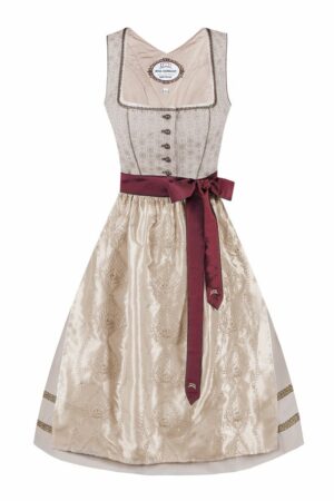 Mini Dirndl 60cm sand-taupe Miss Germany Ivana 001974