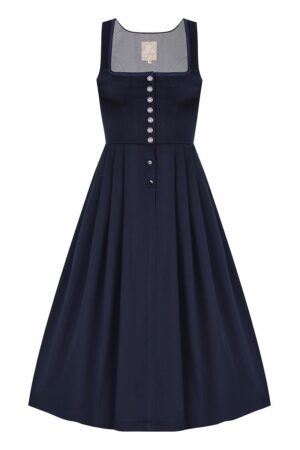 Dirndl lang 80 cm Gastro dunkelblau Britta 010944