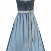 Dirndl lang 85 cm blau hellblau Marlen 014667
