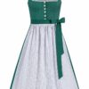 Dirndl lang 85 cm dunkelgrün weiß Melinda 014670