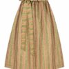 Dirndlschürze midi 70cm apricot grün gestreift Sandra 008115