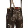 Kinder Lederhose kurz dunkelbraun Leopold 002392