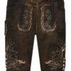Lederhose kurz dunkelbraun Luis 015422
