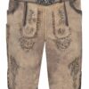 Lederhose kurz mit Gürtel graubraun Ludwig 015664