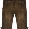 Lederhose kurz mit Gürtel dunkelbraun antik Sebastian 007693