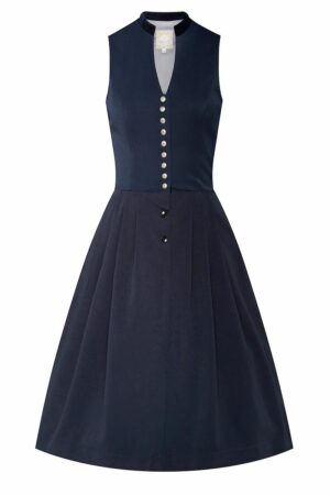 Midi Dirndl 65 cm Gastro dunkelblau Viona 006946