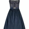 Midi Dirndl 70 cm dunkelblau gemustert Britta 010939