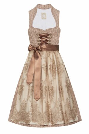 Midi Dirndl 70cm taupe creme Diane 005289