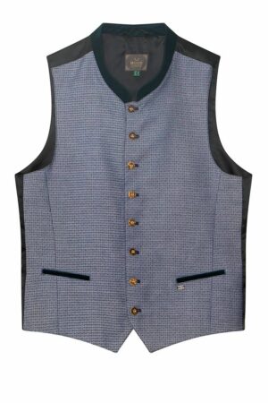 Trachtenweste grau blau Marcel 010859