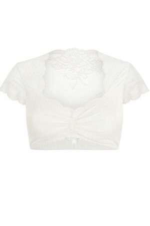 Dirndlbluse Spitze creme Stretch 012123