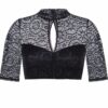 Dirndlbluse Spitze schwarz Stretch Alina 014777