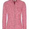 Trachtenbluse langarm rot kariert Neckar 016378