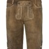 Damen Lederhose kurz braun antik Elisabeth 002539