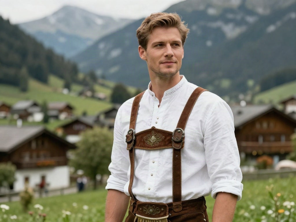 Trachtenhemd weiß