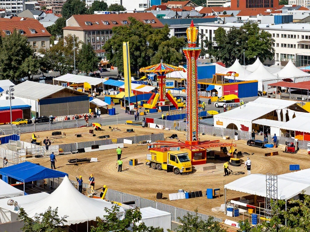 Oktoberfest Aufbau